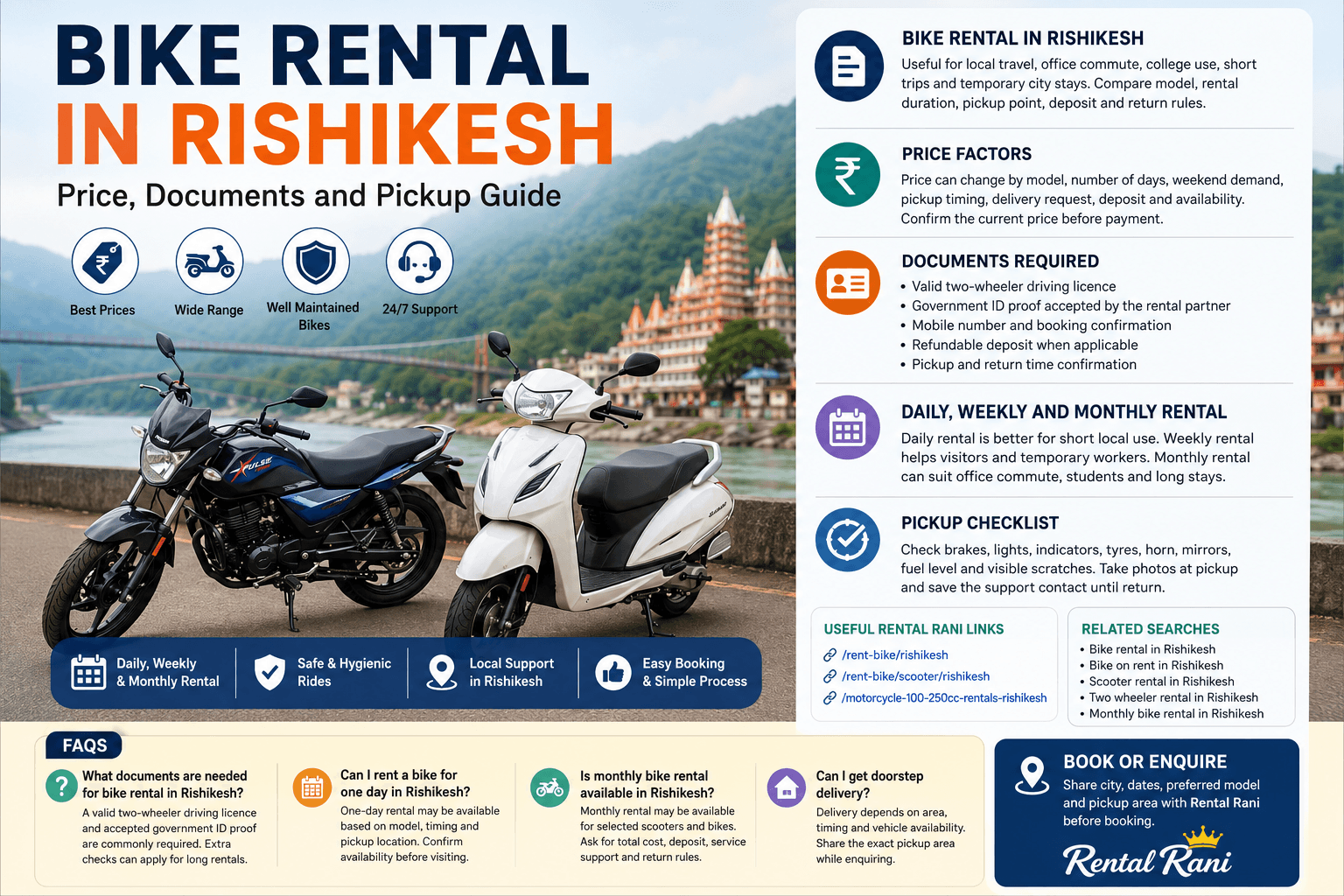Bike Rental in Rishikesh: Price, Documents and Pickup Guide